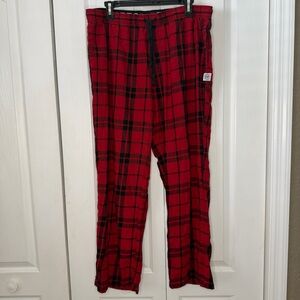 Express Men’s Red and Black Buffalo Plaid Flannel Lounge Pants L